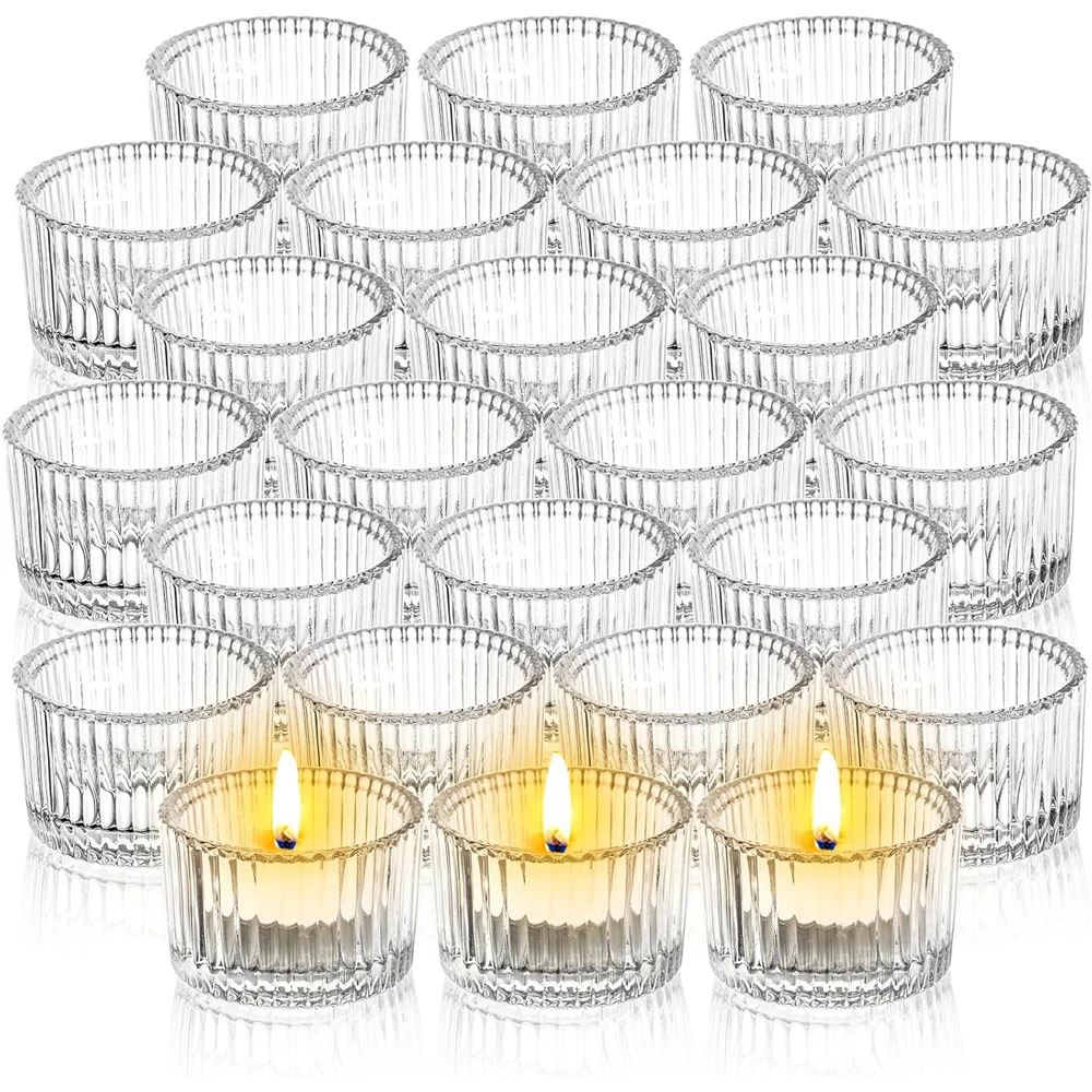Candle Glass Supplies - Suportes de Velas Tealight Transparentes de