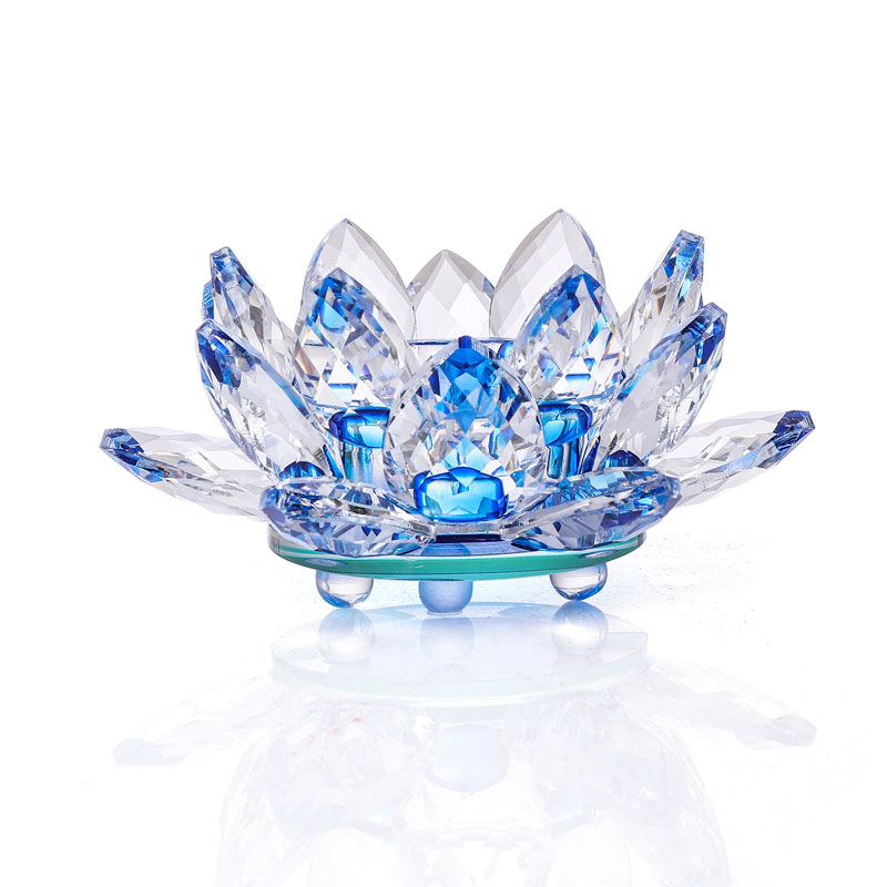 Candle Glass Supplies - Castiçais artesanais de cristal com flor