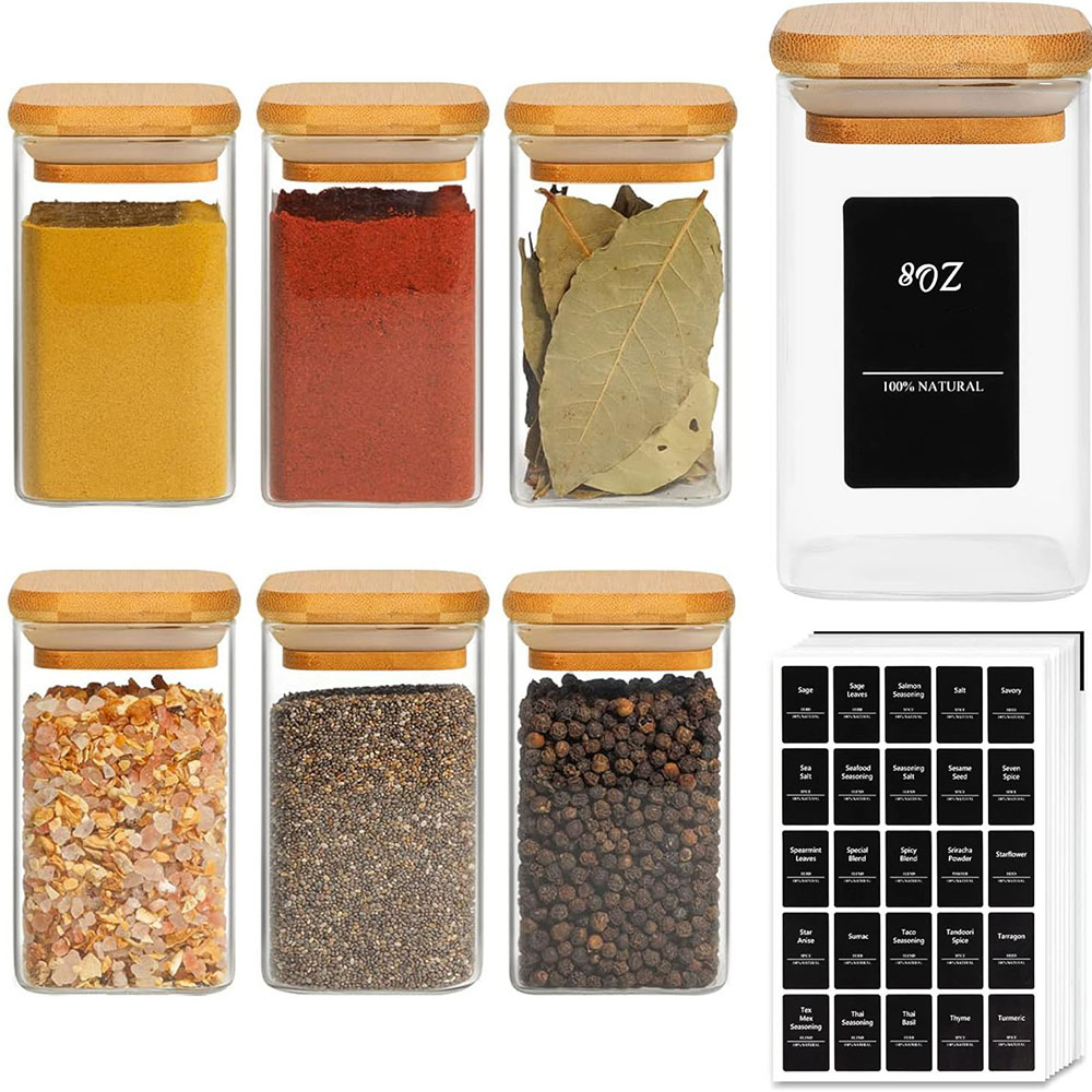 Mason Jar 8Oz - Frascos de Vidro para Especiarias com