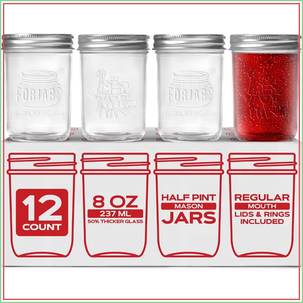 Mason Jar 8Oz - Frascos Mason Premium de 8oz com