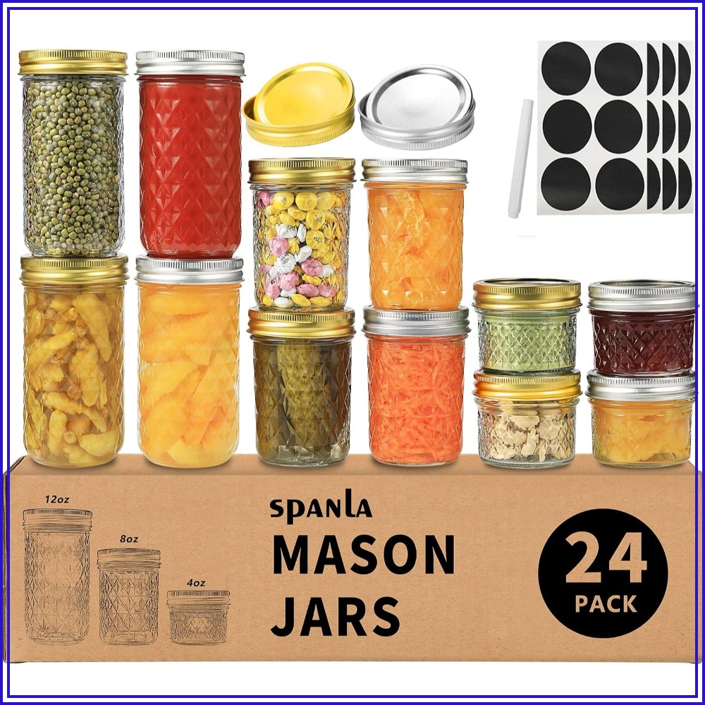 Conjunto de 24 Frascos Mason c - Mason Jar 8Oz avaliação e preço