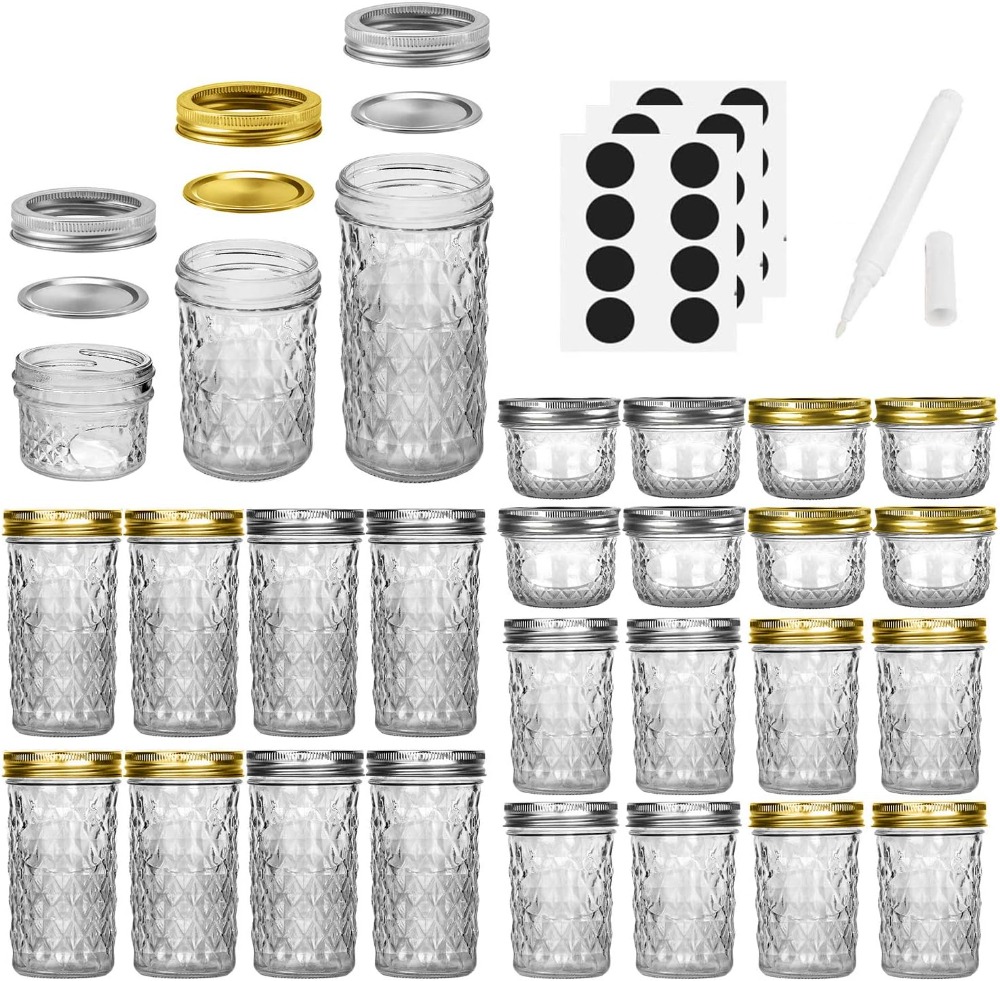 Conjunto de 24 Frascos Mason c - Mason Jar 8Oz avaliação e preço