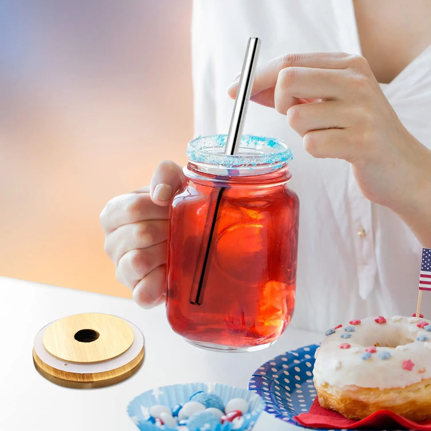 Reutilizável suco de frutas fr - Mason Jar 8Oz avaliação e preço