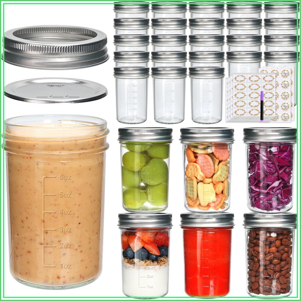 Pacote com 30 Frascos de Vidro - Mason Jar 8Oz avaliação e preço