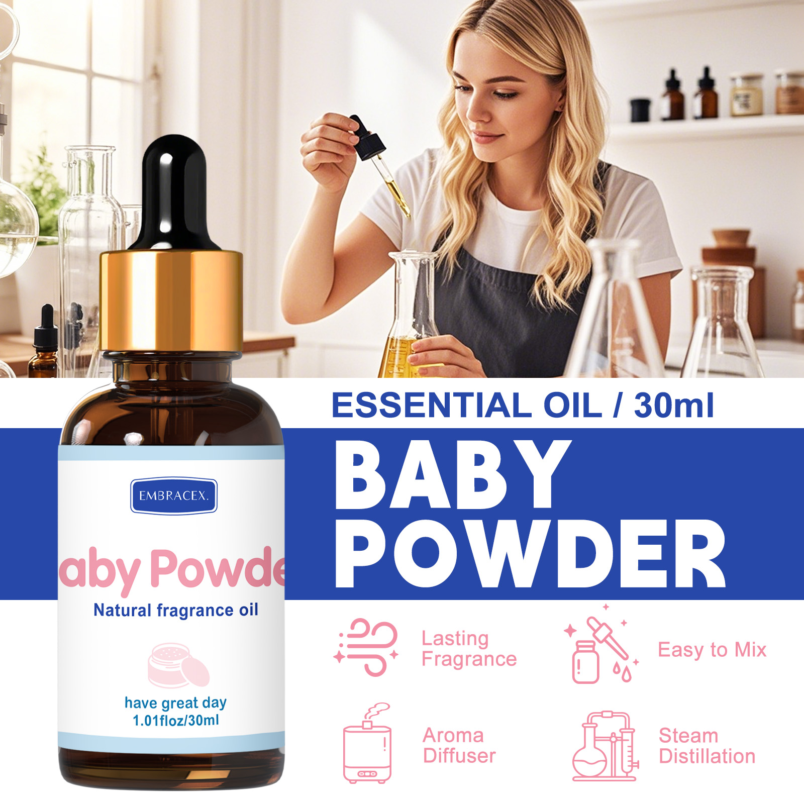 Óleo essencial de pó de bebê 3 - Candle Supplies Essential Oils avaliação e preço