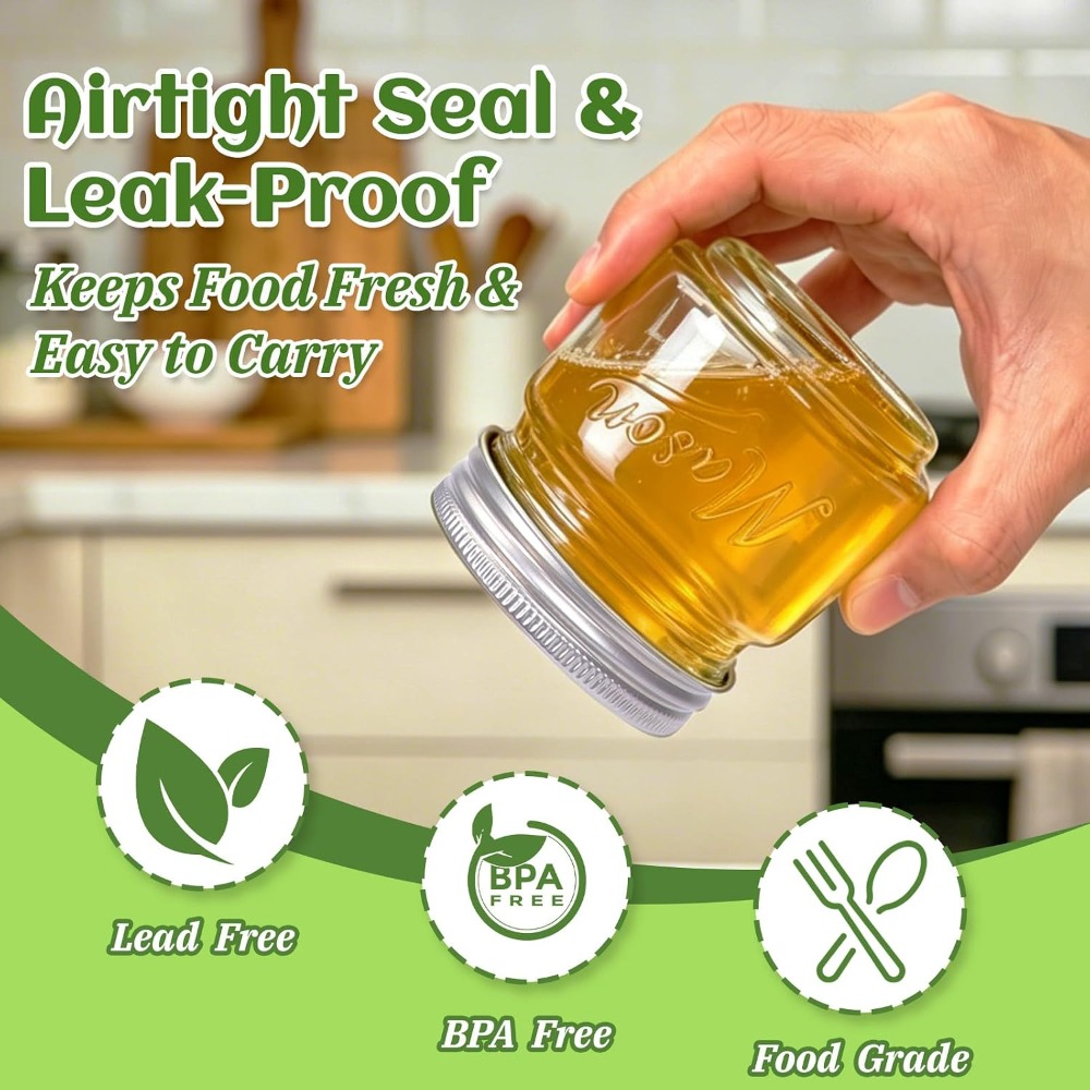 Potes Mason de 8 oz com Tampas - Mason Jar 8Oz avaliação e preço
