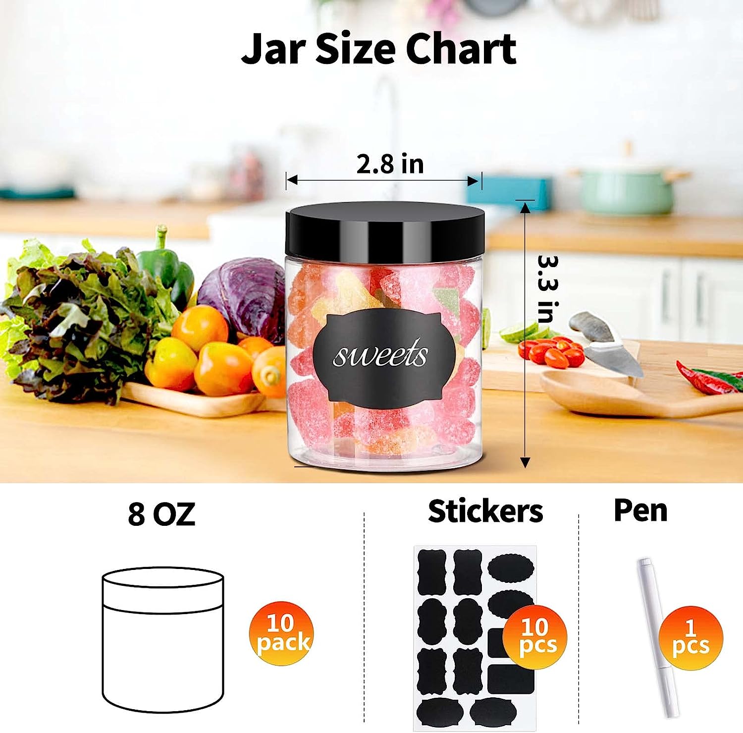 Frascos de plástico de 8oz com - Mason Jar 8Oz avaliação e preço