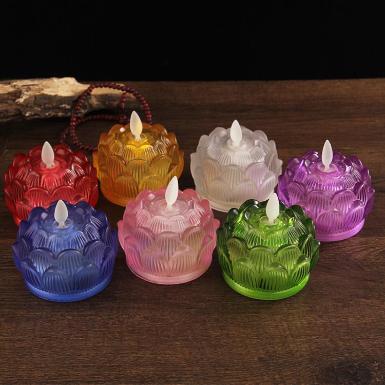 Lâmpada LED de Lótus Colorida  - Candle Glass Supplies avaliação e preço