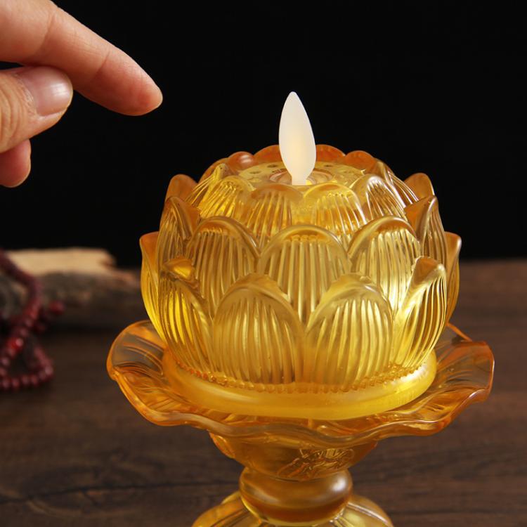 Lâmpada LED de Lótus Colorida  - Candle Glass Supplies avaliação e preço