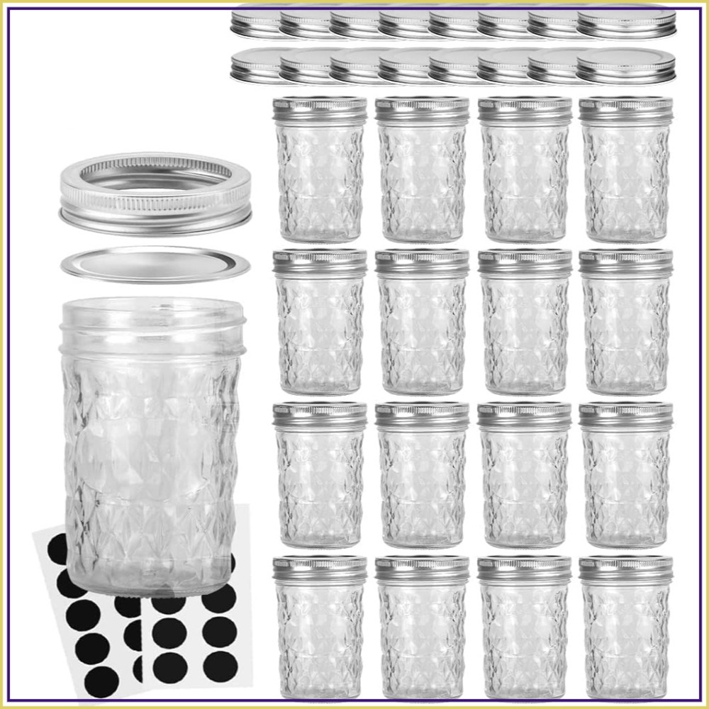Pacote com 16 Frascos Mason de - Mason Jar 8Oz avaliação e preço
